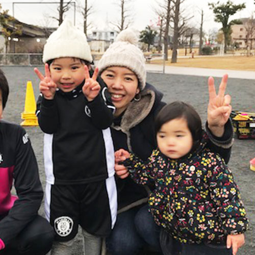 保護者と子供の写真