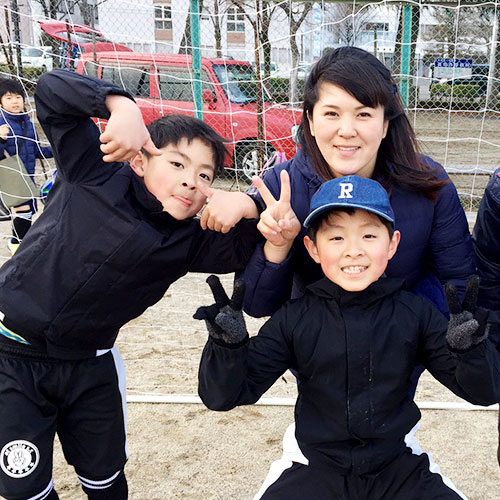 保護者と子供の写真