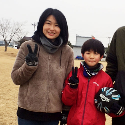 保護者と子供の写真